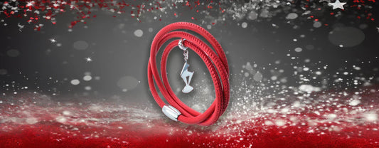 Nappaleder Armband mit Gams Kitz aus Silber