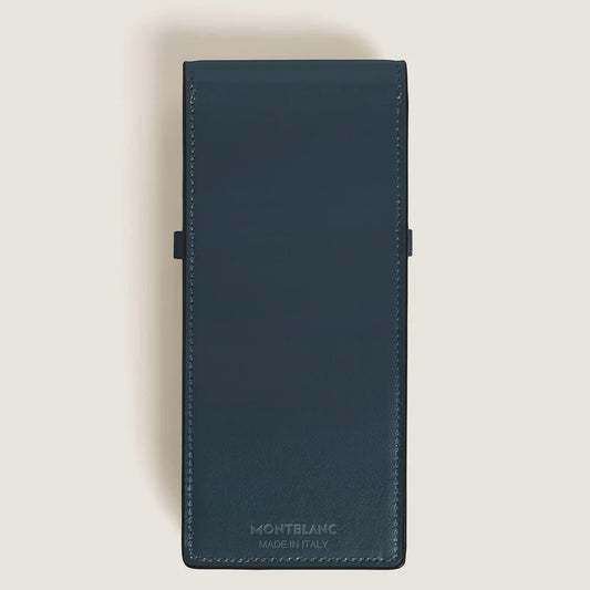 Hochwertiges blaues Montblanc 3 Stifte Etui für Kugelschreiber und Füllfederhalter