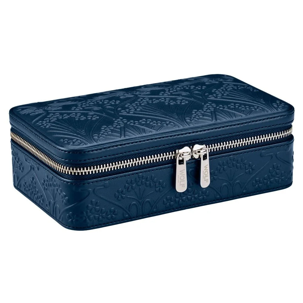 WOLF 1834 - Exklusives Liberty Ianthe Medium Schmuck-Reißverschluss-Etui in Navy für stilvolle Schmuckaufbewahrung jetzt im Juwelier Tirol Shop bestellen