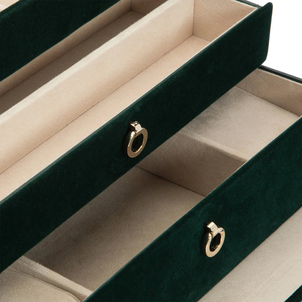 Zoe mittel großer Schmuck-Koffer waldgrün