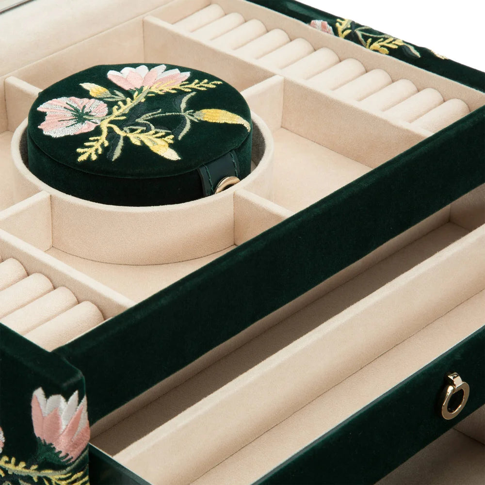 Zoe mittel großer Schmuck-Koffer waldgrün