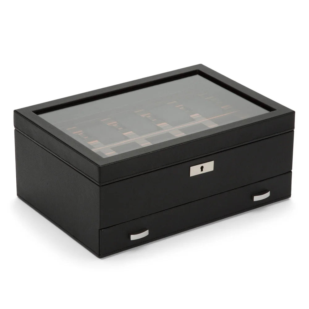 Roadster Box für 10 Uhren und eine Schublade schwarz
