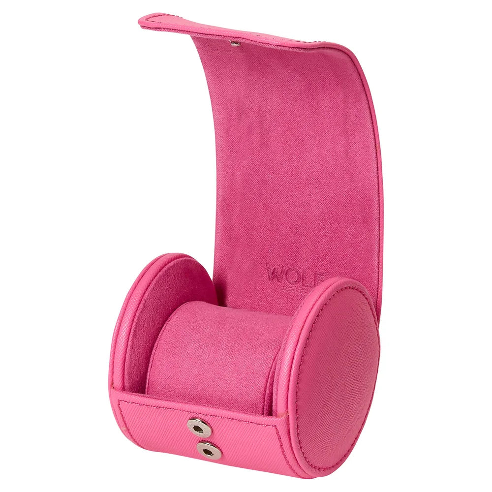 Premium Uhrenrolle Tutti Frutti Rosa – luxuriöses Reiseaccessoire, leuchtendes Design, sichere Aufbewahrung für eine hochwertige Automatikuhr, exklusives Sammlerstück, erhältlich bei Juwelier und Goldschmied Schroll in Kitzbühel Tirol oder online.