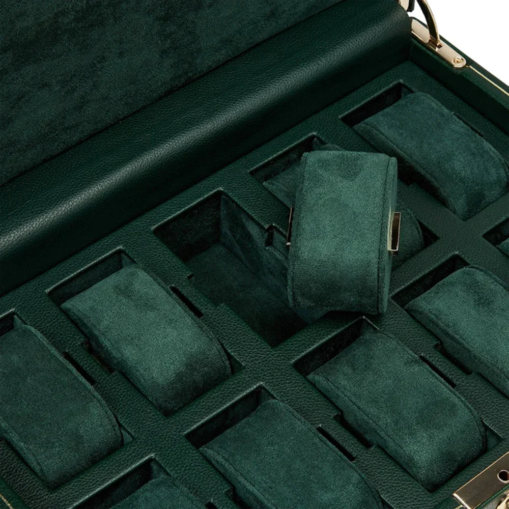 WOLF x Analog Shift Vintage Collection 10-teilige Uhrenbox grün