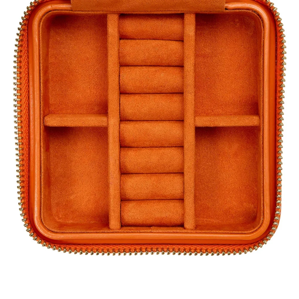 Maria kleiner Schmuckkoffer mit Zip mandarine