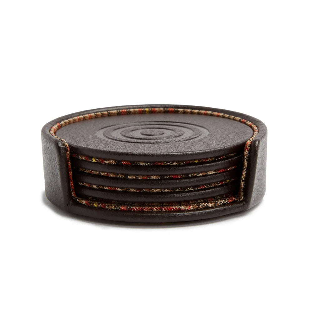 WOLF x WM Brown 4er Set Untersetzer mit Etui braun