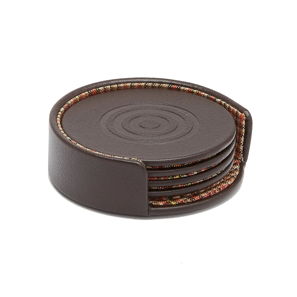 WOLF x WM Brown 4er Set Untersetzer mit Etui braun