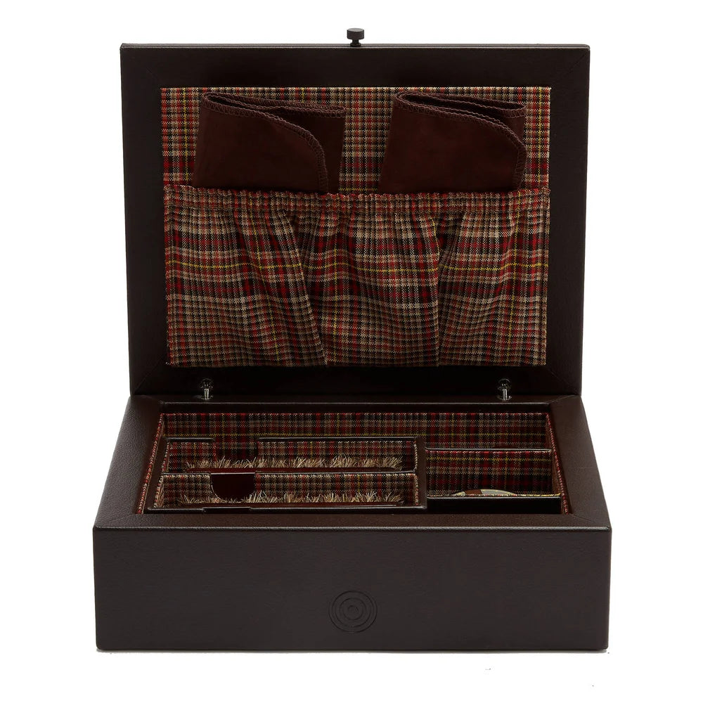 WOLF x WM Brown Schuhputzetui braun