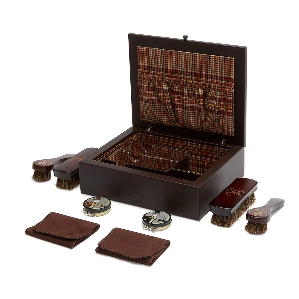 WOLF x WM Brown Schuhputzetui braun