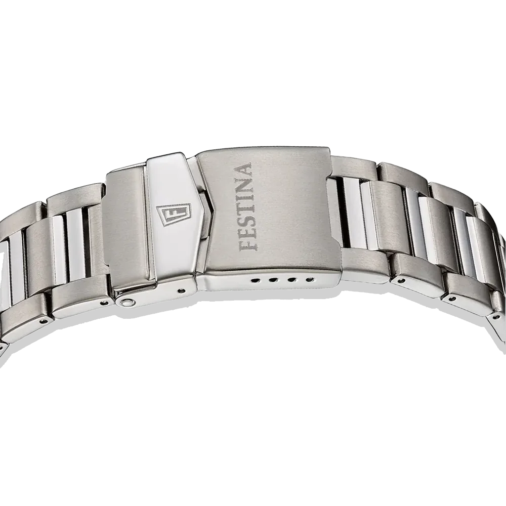 Festina Herrenarmbanduhr F20698/1 – Graues Titanarmband, großes kontrastreiches Zifferblatt mit klaren Zeigern, erhältlich bei Juwelier Schroll