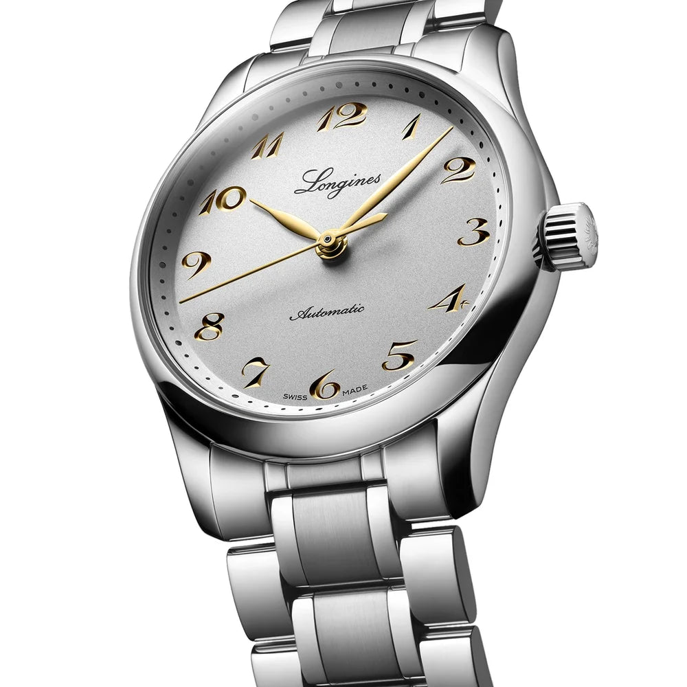 Longines Master Collection 34 mm – Luxus Damen Automatik Uhr mit Edelstahlarmband und Saphirglas bei Juwelier Schroll in Tirol