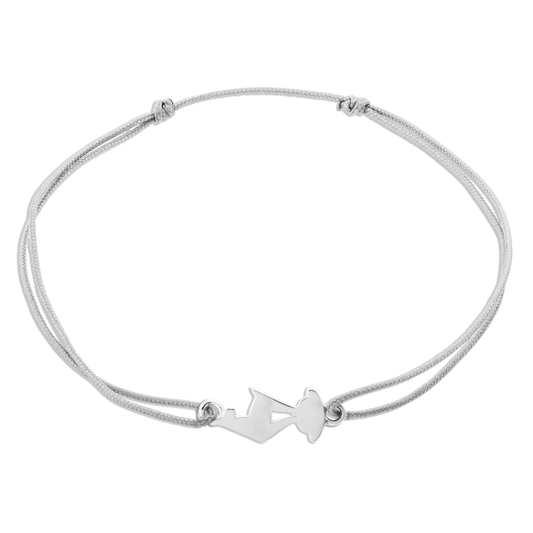 KitzSpirit© graues Armband • KB-Gams Weißgold • optional Brillant
