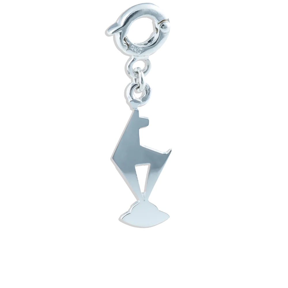 KitzSpirit® Walde Gams Anhänger aus 925 Sterling Silber mit Clip – Handgefertigter Schmuckanhänger im alpinen Kitzbühel-Design, praktischer Clip-Verschluss, exklusives Souvenir oder Geschenk, erhältlich bei Juwelier Tirol