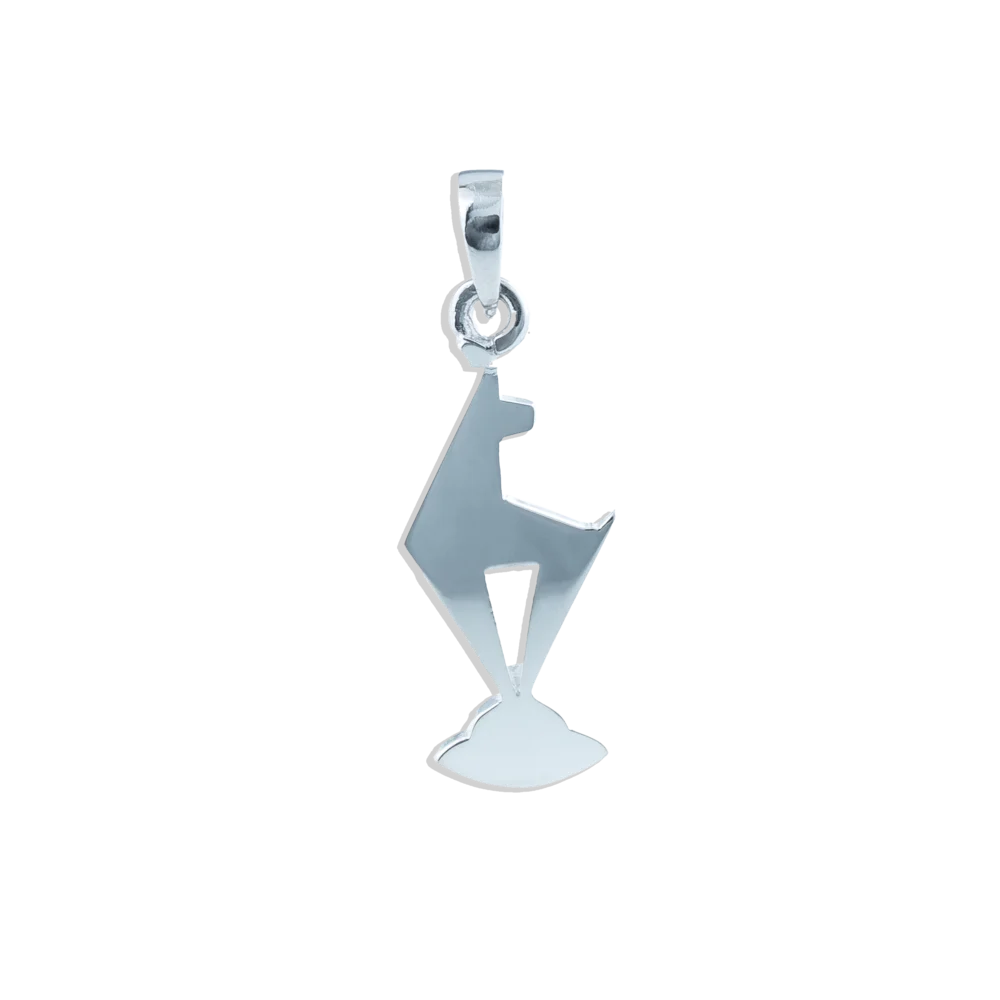 KitzSpirit® Walde Gams Anhänger aus 925 Sterling Silber mit eleganter Schlaufe – exklusiver Schmuckanhänger im alpinen Kitzbühel-Design, erhältlich bei Juwelier Schroll in Tirol