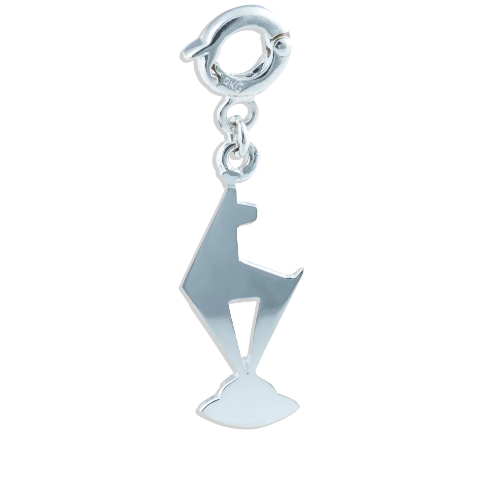 KitzSpirit® Walde Gams Anhänger aus 925 Sterling Silber mit Clip – Handgefertigter Schmuckanhänger im alpinen Kitzbühel-Design, praktischer Clip-Verschluss, exklusives Souvenir oder Geschenk, erhältlich bei Juwelier Schroll in Tirol