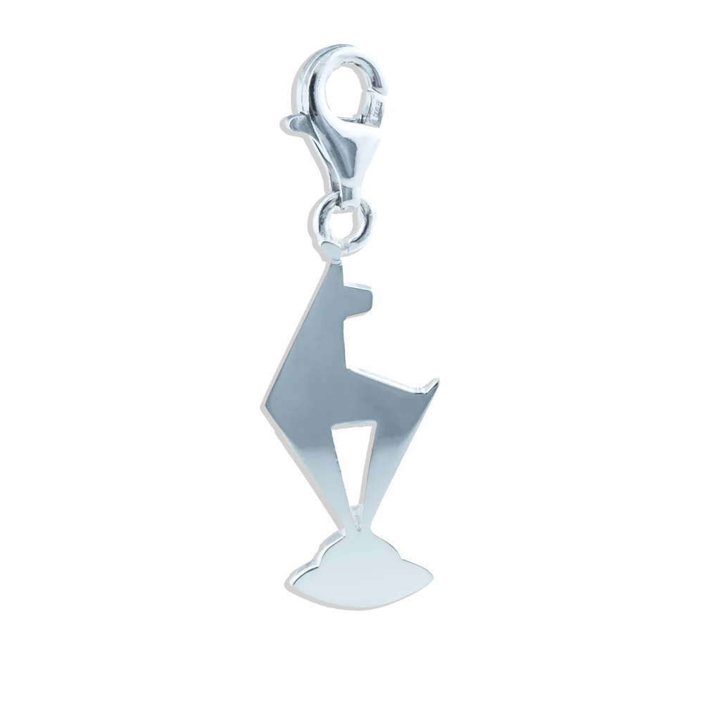 KitzSpirit® Walde Gams Anhänger – 925 Sterling Silber - Karabinerhaken