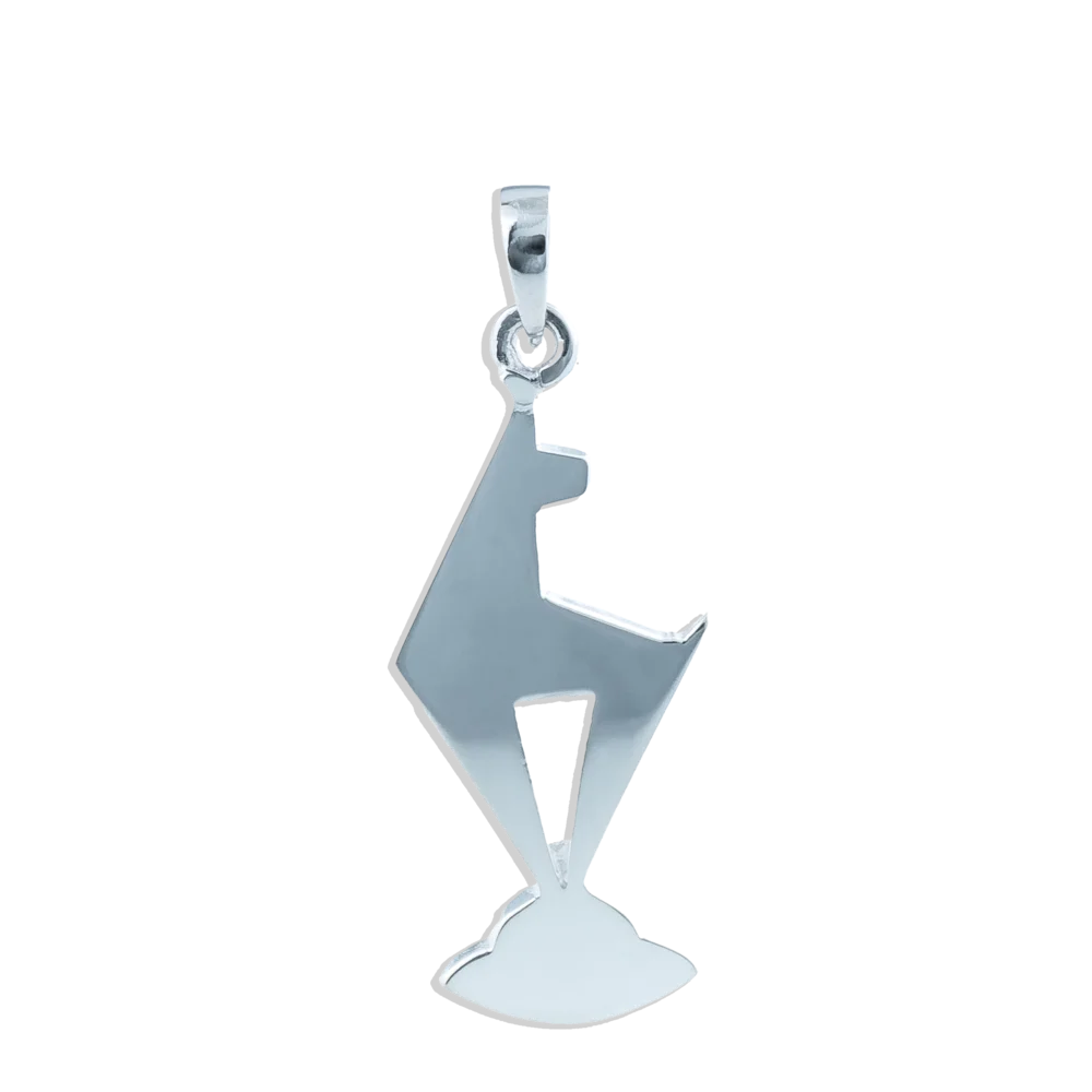 KitzSpirit® Walde Gams Anhänger aus 925 Sterling Silber mit Schlaufe – Handgefertigter Schmuckanhänger im alpinen Kitzbühel-Stil, mit praktischer Schlaufe zur Befestigung, exklusives Souvenir oder Geschenk, erhältlich bei Juwelier Schroll in Tirol