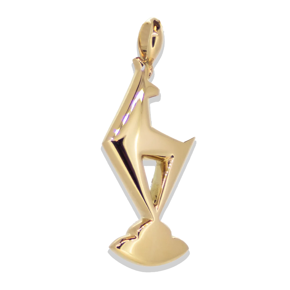 KitzSpirit® TC Gams Anhänger – 750 Gelbgold – 2 Größen