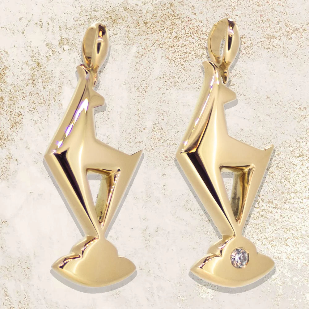 KitzSpirit® TC Gams Anhänger – 750 Gelbgold – 2 Größen