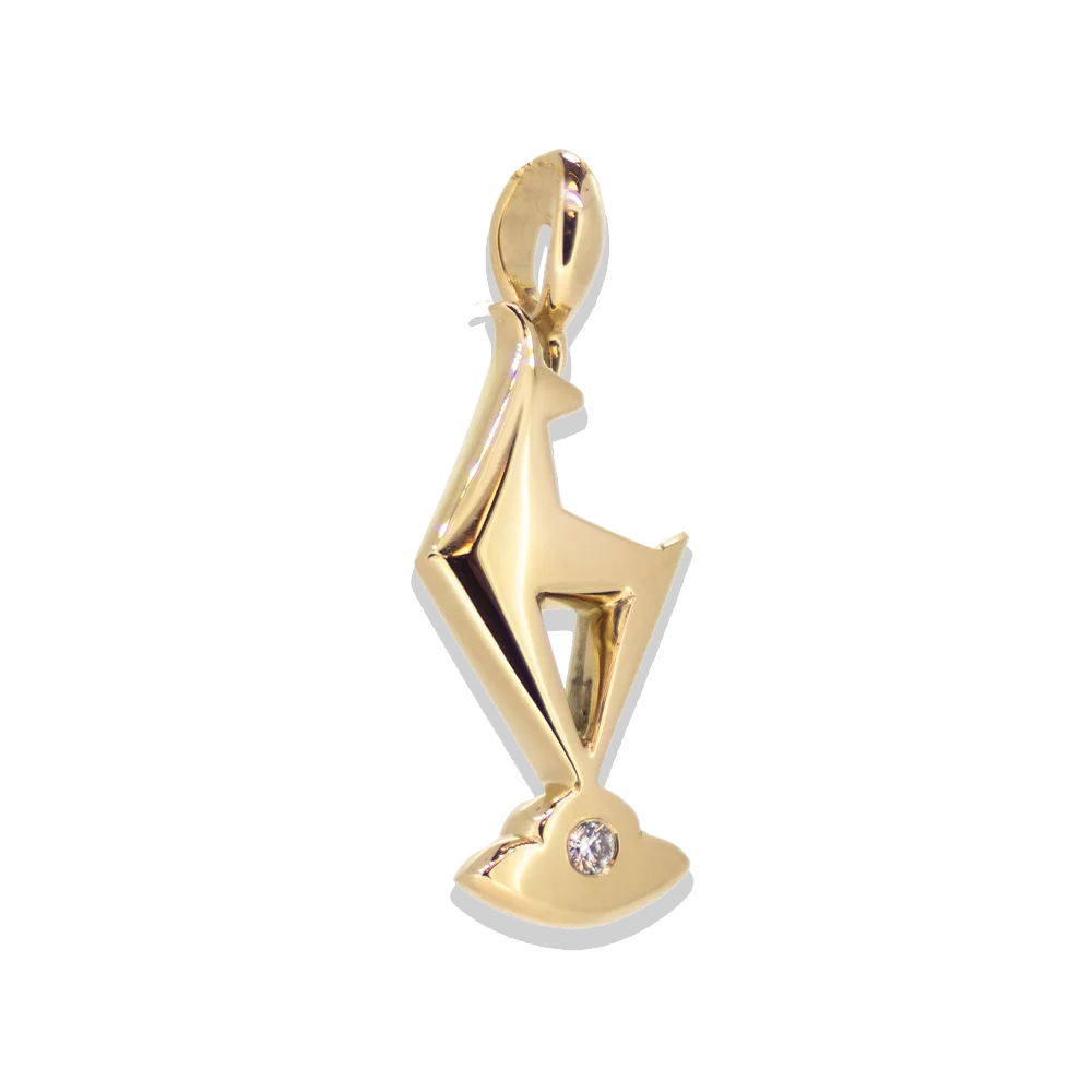 KitzSpirit® TC Gams Anhänger – 750 Gelbgold – 2 Größen