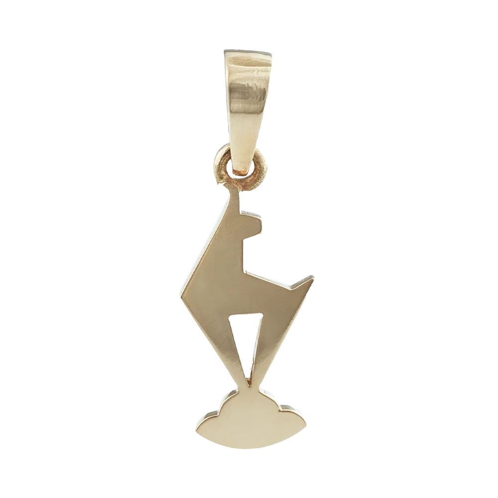 KitzSpirit® Walde Gams Anhänger – 750 Gelbgold – 3 Größen