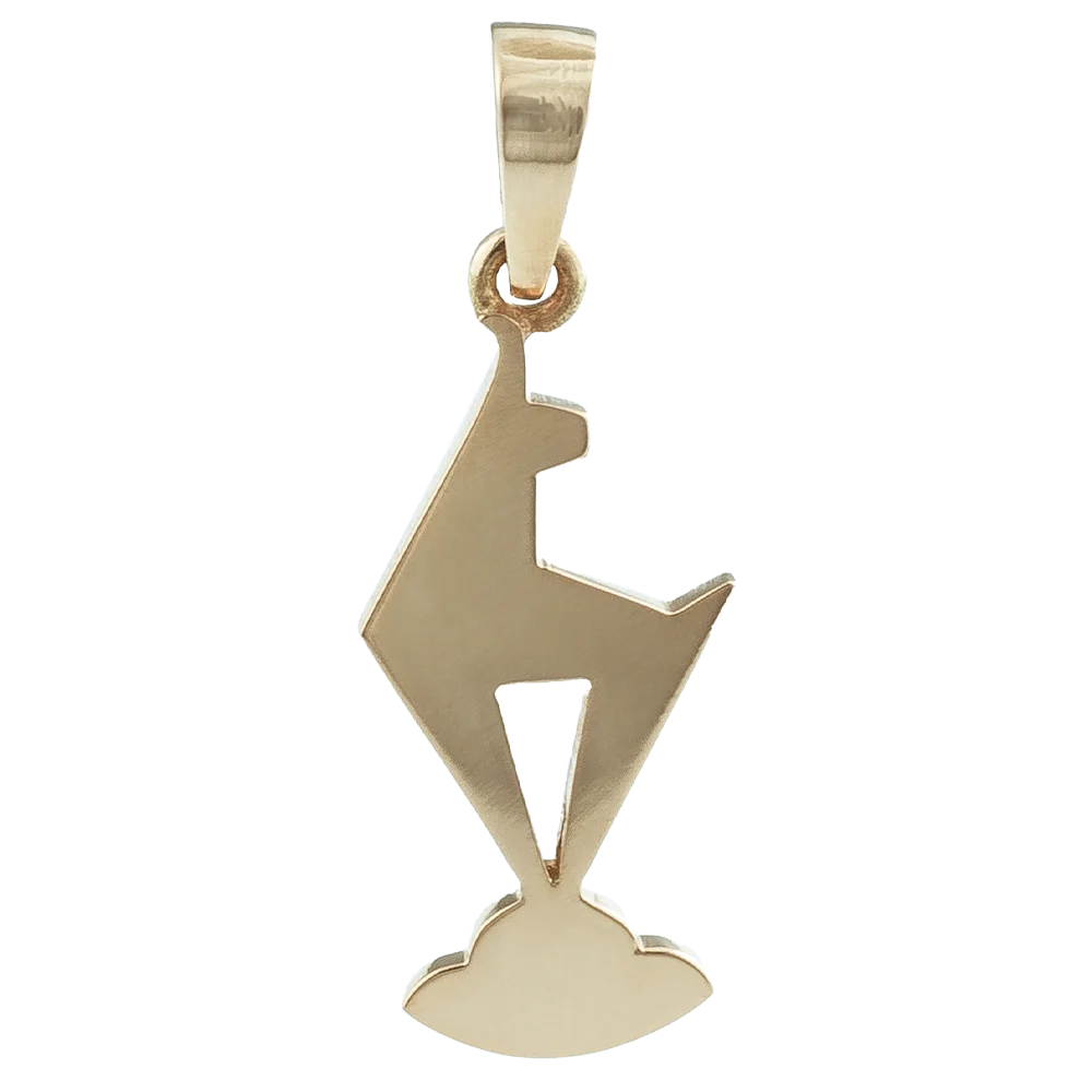 KitzSpirit® Walde Gams Anhänger – 750 Gelbgold – 3 Größen