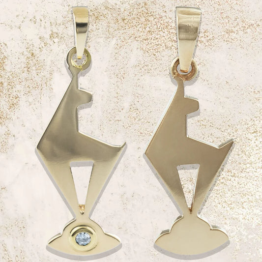 KitzSpirit® Walde Gams Anhänger – 750 Gelbgold – 3 Größen