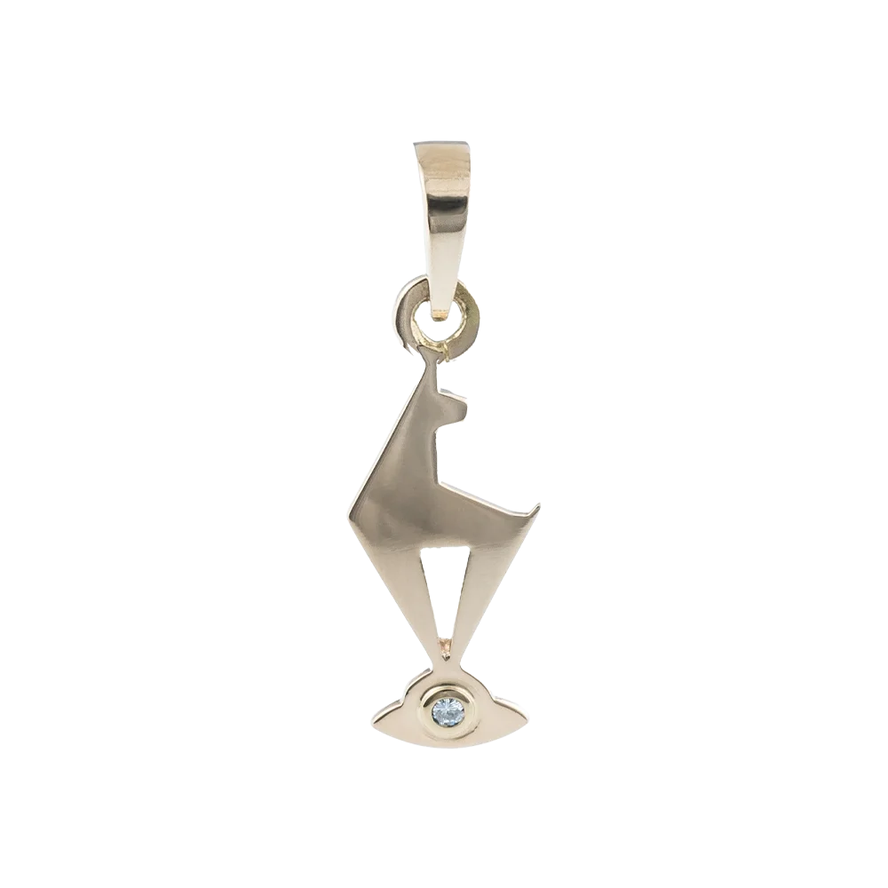 KitzSpirit® Walde Gams Anhänger – 750 Gelbgold – 3 Größen