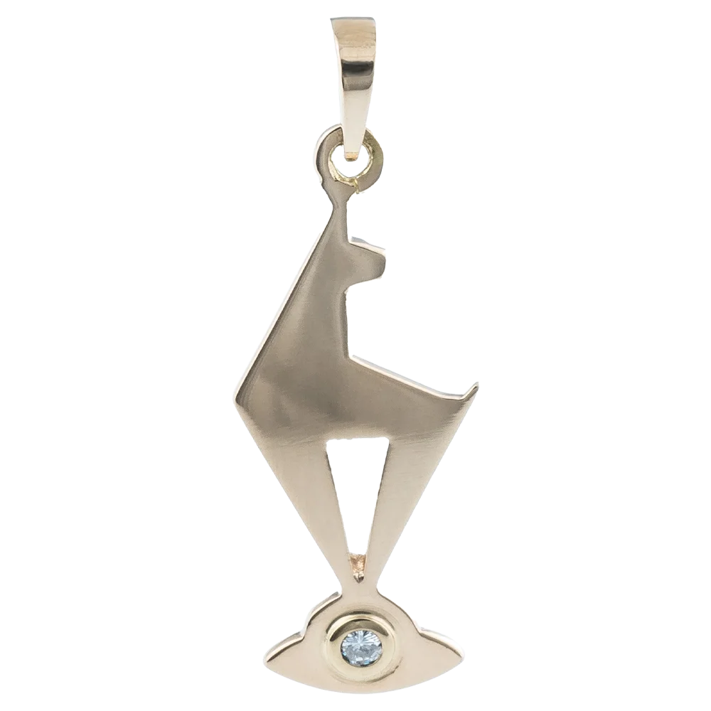 KitzSpirit® Walde Gams Anhänger – 750 Gelbgold – 3 Größen