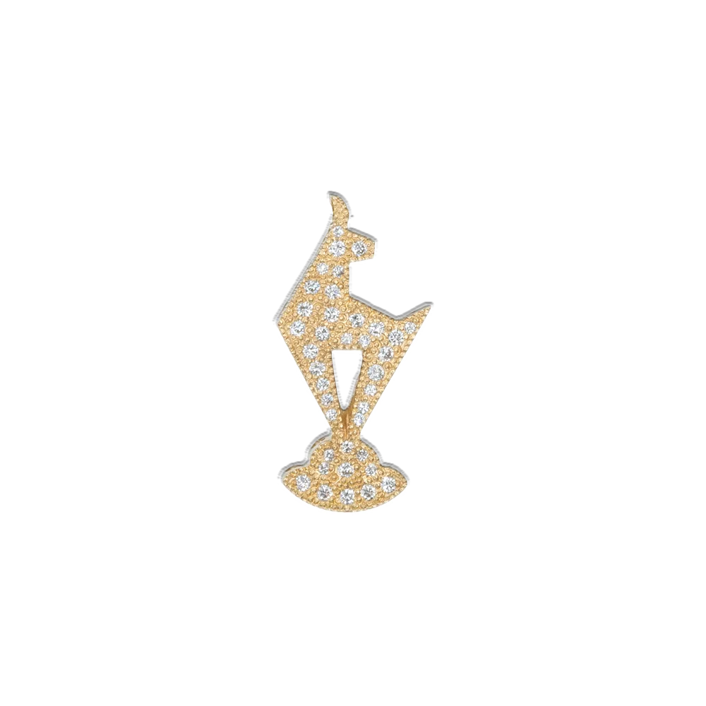 Kitz Gams Anhänger aus Gold mit pavé gefassten Brillanten – Handgefertigter Luxus-Anhänger aus österreichischer Schmuckmanufaktur, in vier Größen verfügbar, elegantes Accessoire im Kitzbühel-Design, exklusiv bei Goldschmiede Schroll in Tirol