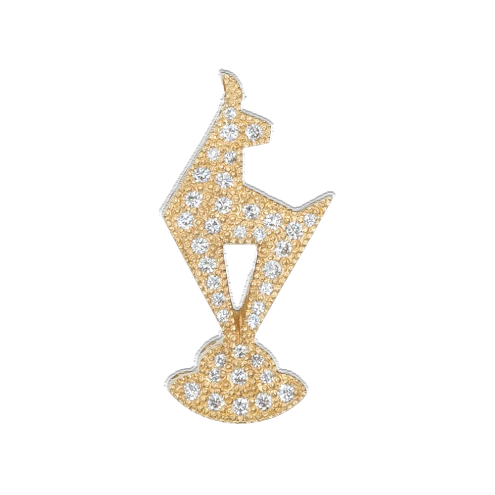 Kitz Gams Anhänger aus Gold mit pavé gefassten Brillanten – Exklusiver Designer-Schmuckanhänger aus österreichischer Handarbeit, in vier Größen erhältlich, luxuriöses Statement-Accessoire im Kitzbühel-Stil bei Juwelier Schroll in Tirol