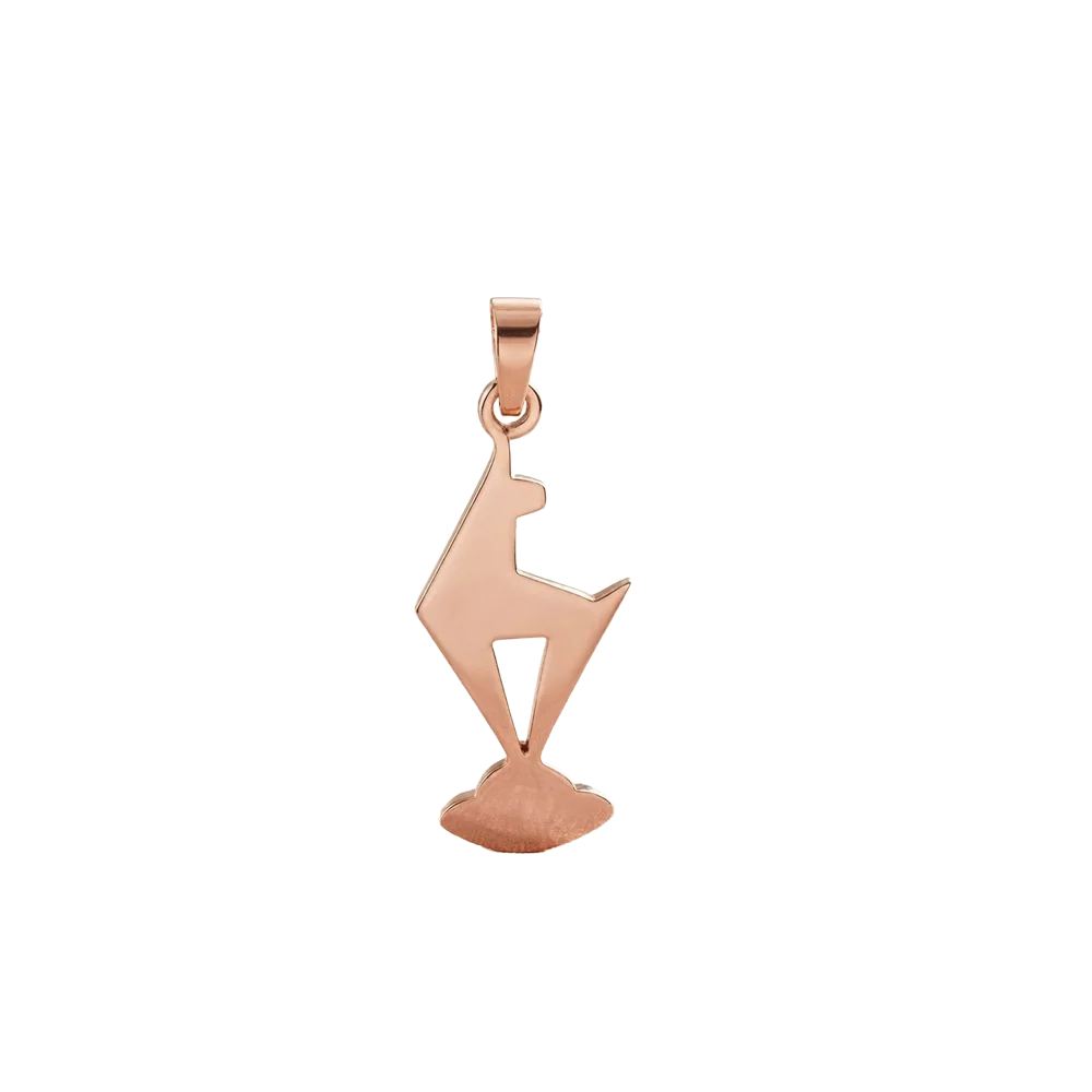 KitzSpirit® Walde Gams Anhänger aus 750 Roségold – Handgefertigtes Kitzbühel-Souvenir, edler Schmuckanhänger im alpinen Design, in drei Größen erhältlich, ideal für Liebhaberinnen und Liebhaber einzigartiger Andenken, bei Juwelier Schroll in Tirol