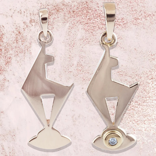 KitzSpirit® Walde Gams Anhänger – 750 Roségold – 3 Größen