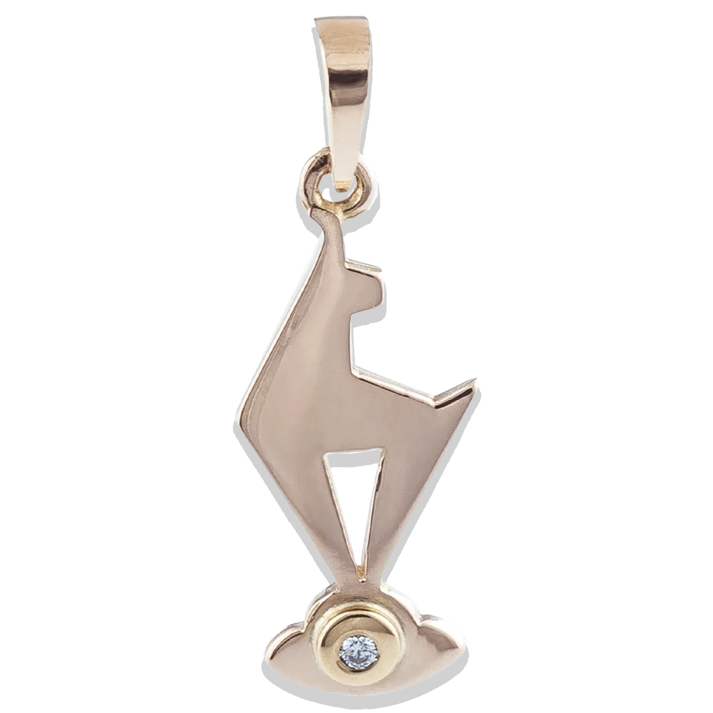 KitzSpirit® Walde Gams Anhänger – 750 Roségold – 3 Größen