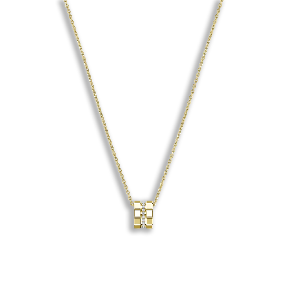 Ice Cube • Colliers & Anhänger • Gelbgold • Weißer Diamant