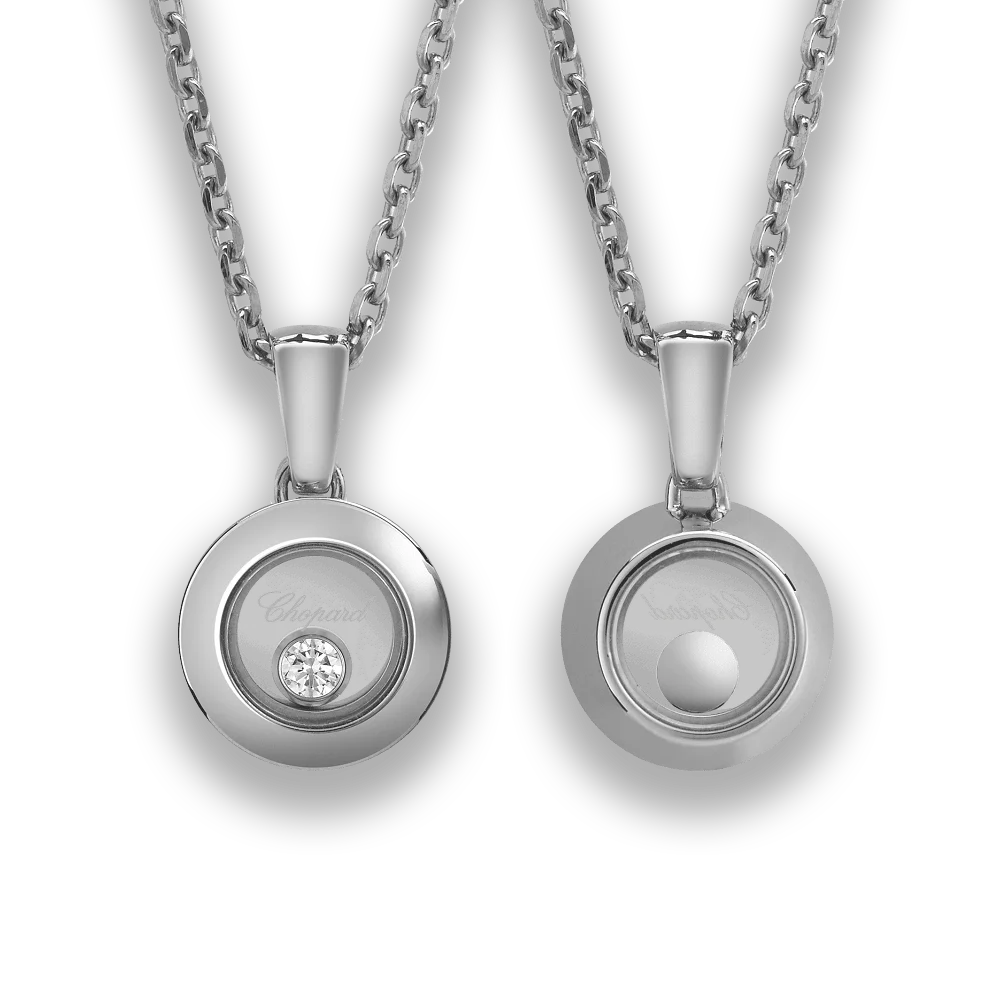 Happy Diamonds Icons Anhänger• ethisches Weissgold • voll eingefasst