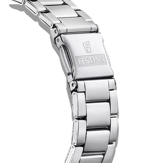 Festina Damen Uhr Boyfriend Alegria F20622/3 Blau, Edelstahl Armband