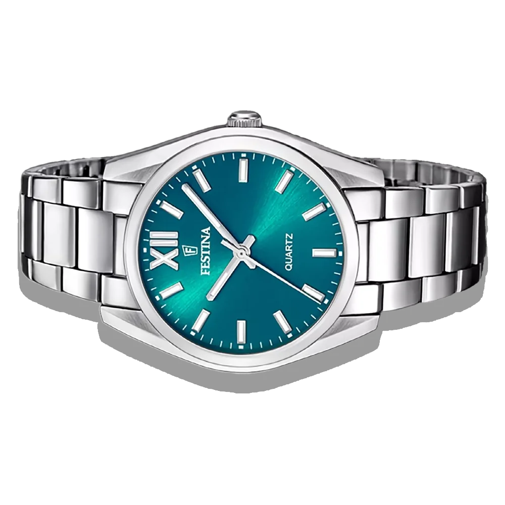 Festina Damen Uhr Boyfriend Alegria F20622/C Petrol, Edelstahl Armband