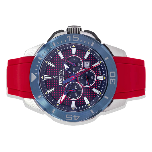 Festina Chrono Bike Herren F20642/2 rotes Silikon Armband
