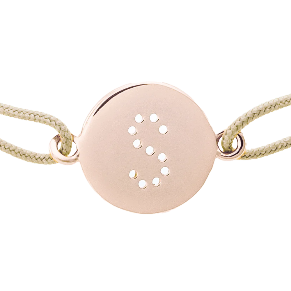 KitzSpirit© Glücksarmbändchen mit Buchstabe Roségold vergoldet