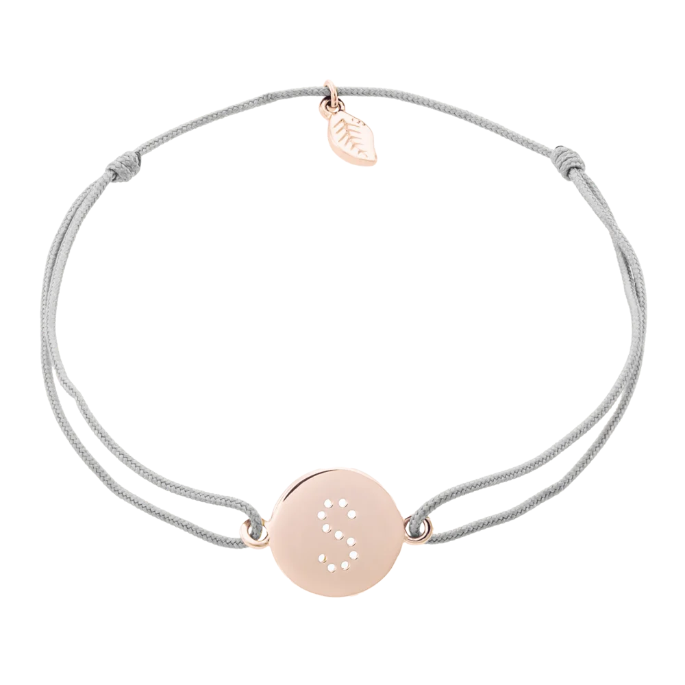 KitzSpirit© Glücksarmbändchen mit Buchstabe Roségold vergoldet