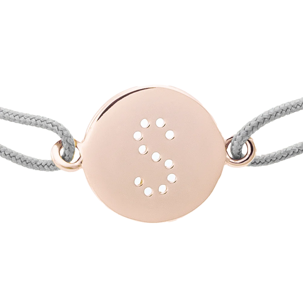 KitzSpirit© Glücksarmbändchen mit Buchstabe Roségold vergoldet