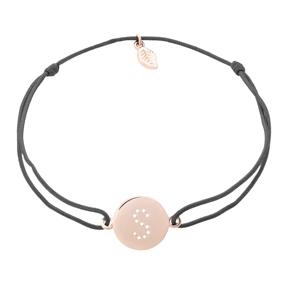 KitzSpirit© Glücksarmbändchen mit Buchstabe Roségold vergoldet