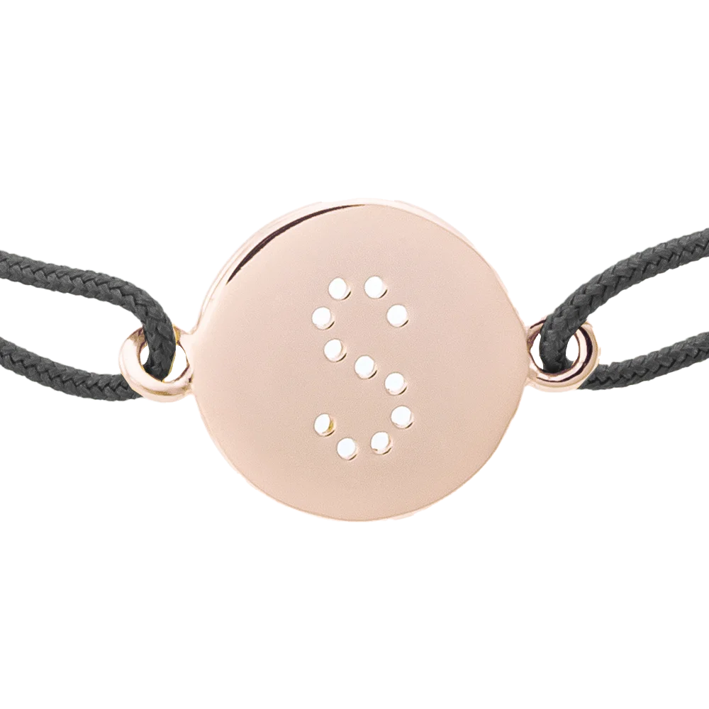 KitzSpirit© Glücksarmbändchen mit Buchstabe Roségold vergoldet