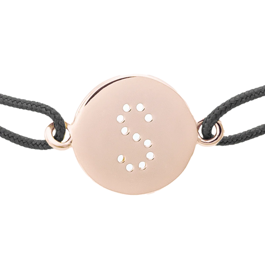 KitzSpirit© Glücksarmbändchen mit Buchstabe Roségold vergoldet