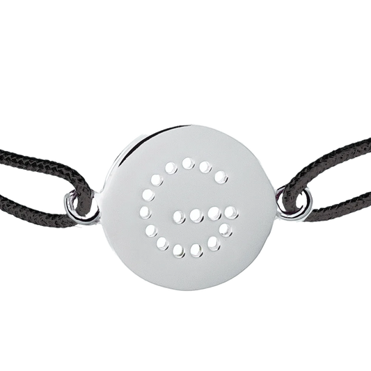 KitzSpirit© Glücksarmbändchen mit Buchstabe in Silber