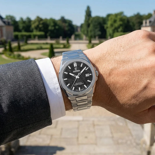 Festina Herrenuhr F20100/5 aus Edelstahl mit Saphirglas bei Uhrenwerkstatt Schroll in Kitzbühel