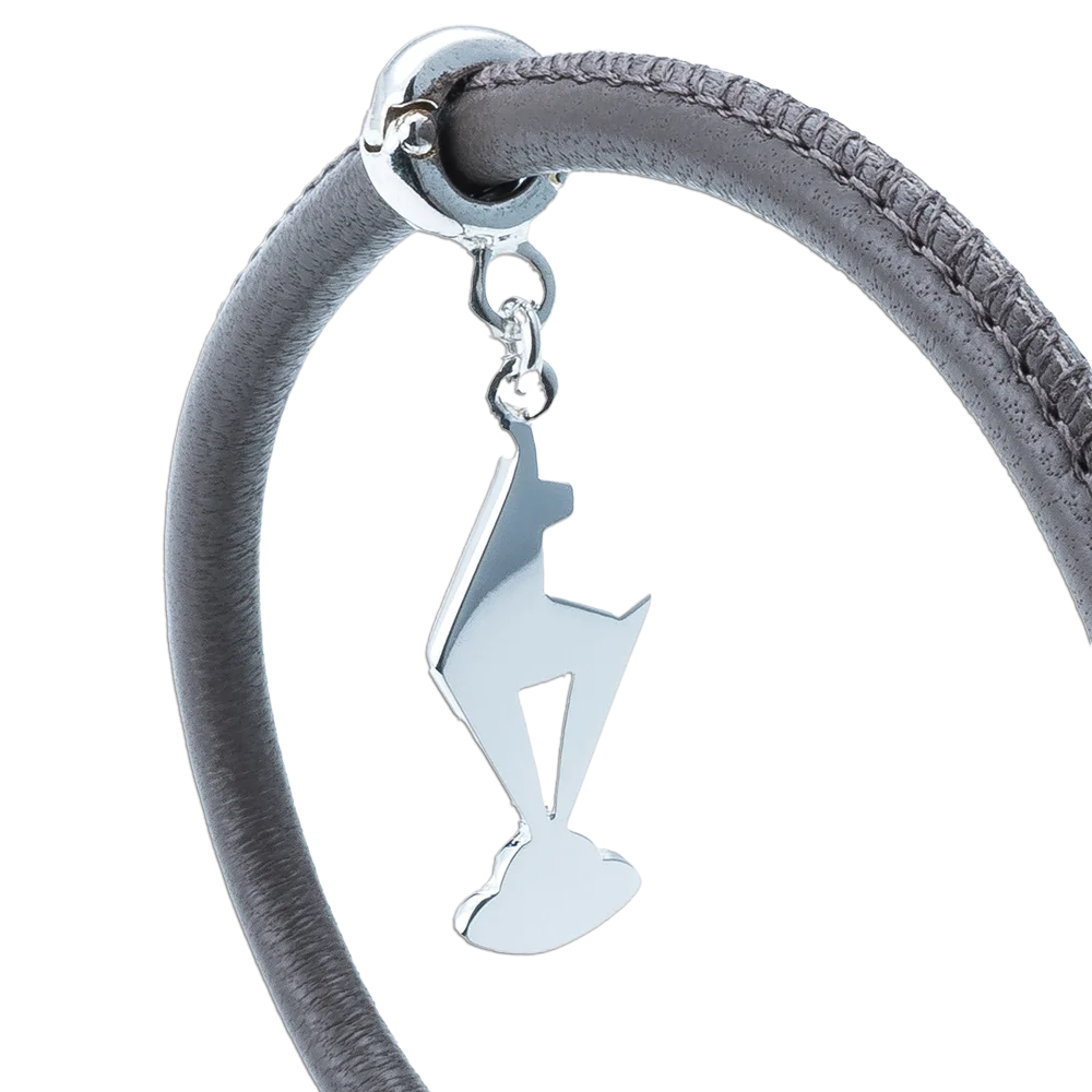 KitzSpirit© Nappaleder Armband einfach mit KB Gams Anthrazit