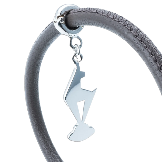 KitzSpirit© Nappaleder Armband einfach mit KB Gams Anthrazit