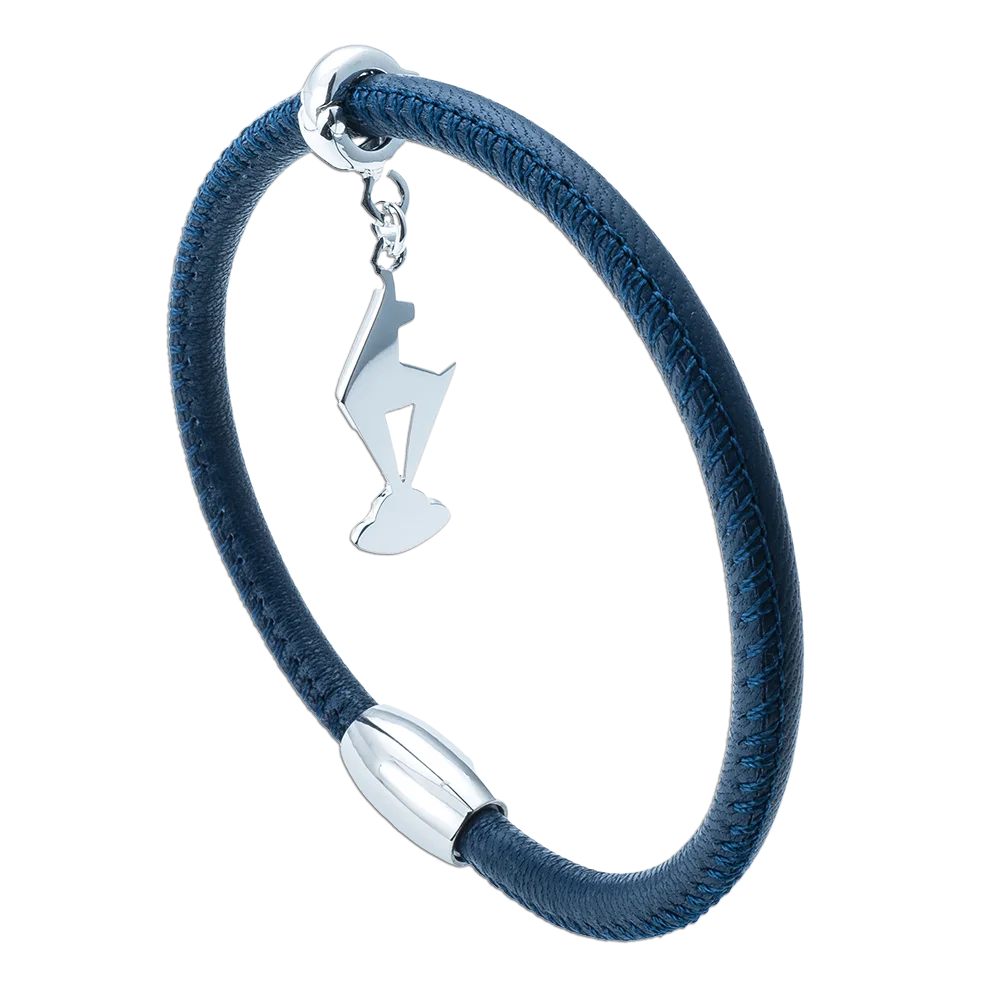 Lederarmband taupe Kitzbüheler Gams Silber als Geschenk aus dem Kitzbühel Urlaub von Goldschmiede Schroll Tirol